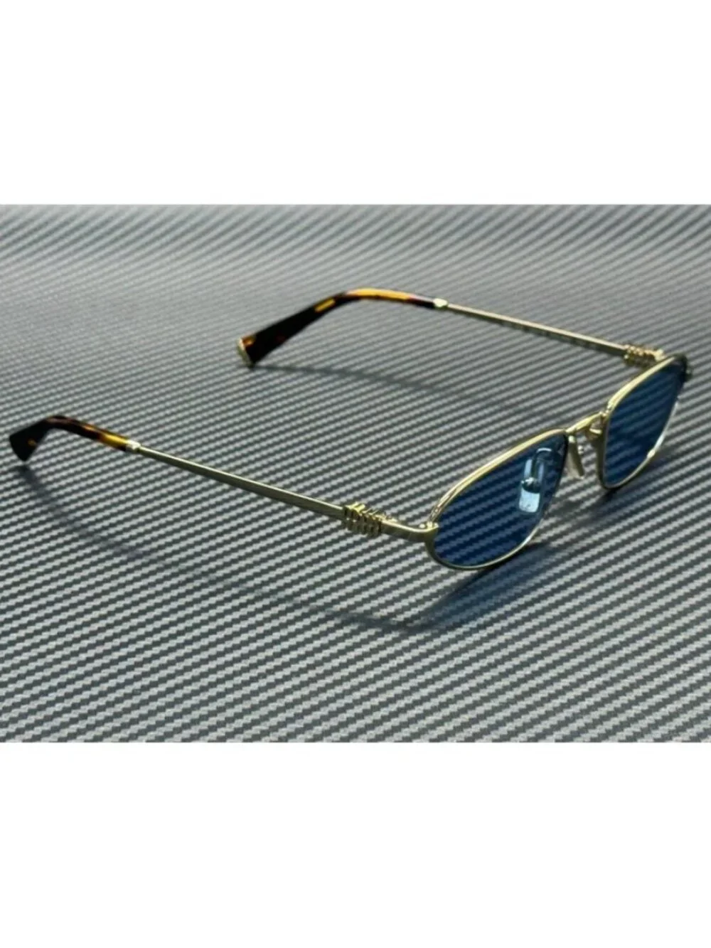 New Miu Miu Women Pale Gold Sunglasses 52-19-140